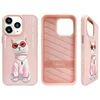 Nimmy dėklas Apple iPhone 15 Pro Max 6.7" rožinės spalvos Glasses Cool Cat