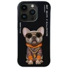 Nimmy Apple iPhone 15 Pro Max 6.7" dėklas telefonui juodos spalvos Glasses Cool Dog