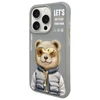 Nimmy Apple iPhone 15 Pro Max 6.7" dėklas telefonui pilkos spalvos Cool&amp;Cute 2.0 Bear