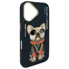 Nimmy Apple iPhone 16 6.1" dėklas telefonui juodos spalvos Glasses Cool Dog