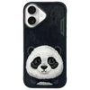 Nimmy Apple iPhone 16 6.1" dėklas telefonui juodos spalvos Big Eyed Pet 2.0 Panda