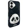 Nimmy Apple iPhone 16 6.1" dėklas telefonui juodos spalvos Big Eyed Pet 2.0 Panda