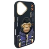 Nimmy Apple iPhone 16 6.1" dėklas telefonui juodos spalvos Cool&amp;Cute 2.0 Monkey