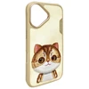 Nimmy Apple iPhone 16 6.1" dėklas telefonui haki spalvos Big Eyed Pet 2.0 Cat