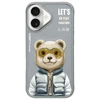 Nimmy Apple iPhone 16 6.1" dėklas telefonui pilkos spalvos Cool&amp;Cute 2.0 Bear