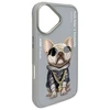 Nimmy Apple iPhone 16 6.1" dėklas telefonui pilkos spalvos Glasses Cool Dog