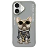 Nimmy Apple iPhone 16 6.1" dėklas telefonui pilkos spalvos Glasses Cool Dog