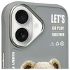 Nimmy Apple iPhone 16 6.1" dėklas telefonui pilkos spalvos Cool&amp;Cute 2.0 Bear
