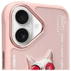 Nimmy Apple iPhone 16 6.1" dėklas telefonui rožinės spalvos Glasses Cool Cat
