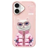Nimmy Apple iPhone 16 6.1" dėklas telefonui rožinės spalvos Cool&amp;Cute 2.0 Cat