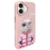 Nimmy Apple iPhone 16 6.1" dėklas telefonui rožinės spalvos Cool&amp;Cute 2.0 Cat