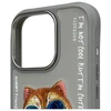 Nimmy Apple iPhone 16 Pro 6.3" dėklas telefonui pilkos spalvos Glasses Cool Cat
