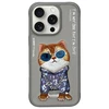 Nimmy Apple iPhone 16 Pro Max 6.9" dėklas telefonui pilkos spalvos Glasses Cool Cat