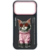 „Nimmy Glasses“ stilingas katino formos dėklas, skirtas „iPhone 17 Pro Max“ – juodas