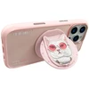 Dėklas Nimmy Glasses Cool Cat MagSafe Apple iPhone 16 Pro rožinės spalvos