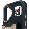 Dėklas Nimmy Glasses Cool Dog MagSafe Apple iPhone 16 juodos spalvos