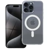 Oem Originalus „iPhone 15 PRO MAX“ skaidrus dėklas, 2 mm „Mag“ dangtelis, suderinamas su „MagSafe“ (fotoaparato apsauga), permatomas.