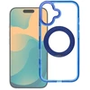 Oem dėklas iPhone 13 PRO su rėmeliu ir apvaliu stovu, suderinamas su MagSafe, tamsiai mėlynas