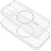 Oem Originalus „iPhone 14 PRO“ skaidrus „Mag“ dėklas – blizgučiai (STR / APSAUGA NUO FOTOAPAROS), suderinamas su „MagSafe“ permatomais blizgučiais.