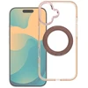 Oem dėklas iPhone 15 su rėmeliu, apskritu stovu, suderinamas su MagSafe, auksinis