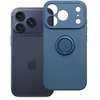 OEM dėklas, skirtas iPhone 17 Pro / 18 Pro, silikoninis žiedas, tamsus, mėlynas