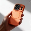 Oem dėklas iPhone 18 Pro / 17 Pro rėmui Mag Cover, suderinamas su MagSafe, oranžinis