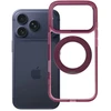 Dėklas Oem Case for iPhone 18 Pro / 17 Pro Frame Circle Stand compatible with MagSafe dark cherry