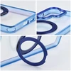 Oem Dėklas Samsung S26 Frame Circle Stand, suderinamas su MagSafe, tamsiai mėlynas