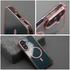 Oem Dėklas na Xiaomi Redmi 17 4G / 5G Frame Clear Hybrid Mag Cover zgodny su MagSafe pudrowy róż