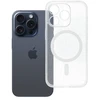 Oem Originalus „iPhone 15 PRO“ skaidrus „Mag“ dėklas – blizgučiai (STR / APSAUGA NUO FOTOAPAROS), suderinamas su „MagSafe“ permatomais blizgučiais