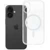 Oem Originalus „iPhone 16“ skaidrus „Mag“ dėklas – blizgučiai (STR / APSAUGA NUO FOTOAPAROS), suderinamas su „MagSafe“ skaidriais blizgučiais.