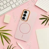 Oem Dėklas na Samsung A27 Frame Mag Cover suderinamas su MagSafe pudra rožine spalva