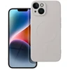 OEM dėklas, skirtas „iPhone 14“ silikoniniam „Mag“ dėklui, suderinamas su „MagSafe“ (fotoaparato apsauga), baltas