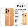 „Panzer Glass CARE by PanzerGlass Flagship Urban Explorer“ dėklas su „Baltas MagSafe“, skirtas „iPhone 17 Pro“ – permatomas