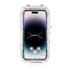 Plastikinis vandeniui atsparus telefono dėklas Puluz skirtas iPhone 14 Plus/Pro Max/13 Pro Max/12 Pro Max/11 Pro Max (baltas)