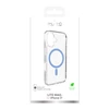 Puro Lite Mag TPU+PC dėklas suderinamas su MagSafe skirtas Apple iPhone 17 – skaidrus su mėlynos spalvos žiedu