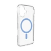Puro Lite Mag TPU+PC dėklas suderinamas su MagSafe skirtas Apple iPhone 17 – skaidrus su mėlynos spalvos žiedu