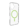 Puro Lite Mag TPU+PC dėklas, suderinamas su „MagSafe“, skirtas „iPhone 17“ – skaidrus su žaliu žiedu