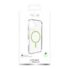 Puro Lite Mag TPU+PC dėklas, suderinamas su „MagSafe“, skirtas „iPhone 17“ – skaidrus su žaliu žiedu