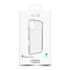 Puro Lite Mag TPU+PC dėklas suderinamas su MagSafe skirtas Apple iPhone 17 – skaidrus su baltos spalvos žiedu