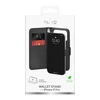 Puro Wallet Stand dėklas skirtas Apple iPhone 17 Pro Made of Eco-Leather, with a Flap, Wallet, and Stand Function - juodos spalvos