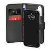 Puro Wallet Stand dėklas skirtas Apple iPhone 17 made of eco-leather, with a flap, wallet and stand function - juodos spalvos