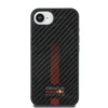 Red Bull Raudona Bull Raudona Bull Carbon Powerbar MagSafe dėklas skirtas Apple iPhone 16e juodos spalvos