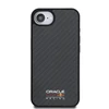 Red Bull Raudona Bull Raudona Bull Carbon Shiny Logo MagSafe dėklas skirtas Apple iPhone 16e juodos spalvos