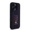 Red Bull Raudona Bull Raudona Bull silikoninis Vertical Logo MagSafe Apple iPhone 16 Pro Max dėklas telefonui mėlynos spalvos