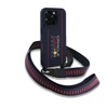 Red Bull Raudona Bull Raudona Bull silikoninis Vertical Logo MagSafe Case + Crossbody Strap for iPhone 16 Pro Max dėklas telefonui mėlynos spalvos