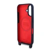 Red Bull Raudona Bull Raudona Bull silikoninis Vertical Logo MagSafe Case + Crossbody Strap for iPhone 16 dėklas telefonui mėlynos spalvos