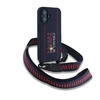 Red Bull Raudona Bull Raudona Bull silikoninis Vertical Logo MagSafe Case + Crossbody Strap for iPhone 16 dėklas telefonui mėlynos spalvos