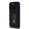 Red Bull Raudona Bull Raudona Bull silikoninis Vertical Logo MagSafe Apple iPhone 16 Pro dėklas telefonui mėlynos spalvos