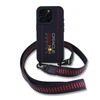 Red Bull Raudona Bull Raudona Bull silikoninis Vertical Logo MagSafe Case + Crossbody Strap for iPhone 16 Pro Max dėklas telefonui mėlynos spalvos